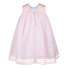 Pink organza stripe trapeze dress Thumbnail